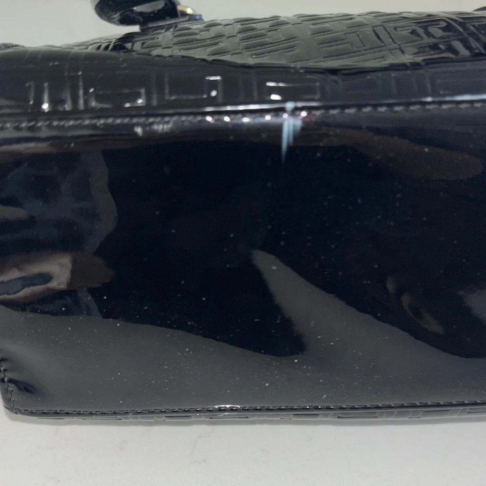 Tommy Hilfiger Black Embossed Satchel